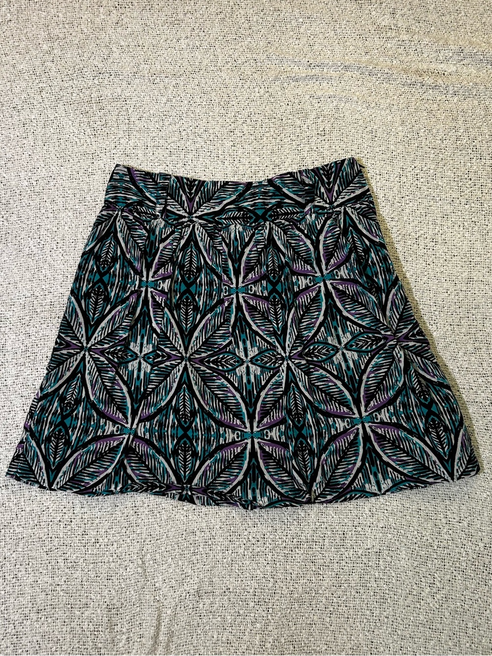 B-Wear California Vintage 80s 90s cotton boho multicoloured mini skirt Size 5